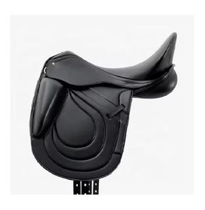 Silla de Montar Inglesa Integrada de Alta Calidad, Hecha a Mano, Negra, Acolchada, Equipo de Carreras para Caballos, Duradera, para Equitación y Doma - Product Image 1
