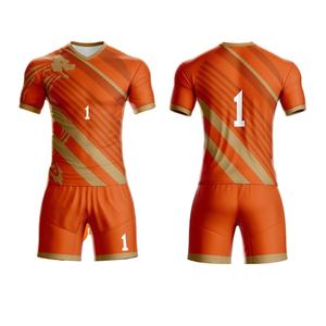 Camiseta de fútbol de alta calidad con estampado de su logotipo, camiseta de fútbol sublimada de poliéster de malla personalizada - Product Image 2