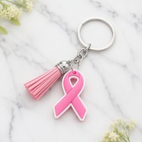Breloques personnalisées en silicone PVC arc-en-ciel pour la sensibilisation au cancer du sein, pour stylos et perles DIY, marque PDD, fabriquées en Chine