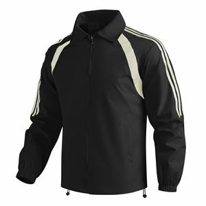 Veste universitaire décontractée unisexe d'hiver, col rond, tissu en laine, respirant, séchage rapide, écologique, coupe-vent, logo sur le devant - Product Image 5