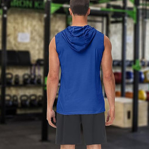 Custom Men Gym Hoodie <b>Vest</b>, Sleeveless Sports Tank Top for Bodybuilding Hoodie, Lightweight Gym Training <b>Muscle</b> Tee - Product Image 4