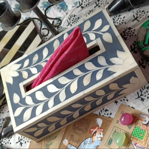 Boîte à mouchoirs unique en incrustation d'os pour la décoration de table à la maison et à l'hôtel - Product Image 3