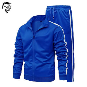 Conjunto de ropa deportiva atlética para hombre, 2 piezas, informal, con cremallera completa, para correr, transpirable, ligero, de secado rápido, para entrenamiento de adultos - Product Image 5
