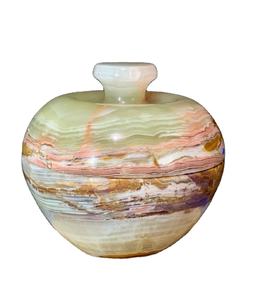 Tarro de Caramelos en Forma de Manzana de Ónix Verde, Elegante y Único Contenedor Decorativo, Regalo Perfecto para la Mesa de la Cocina o la Oficina - Product Image 1