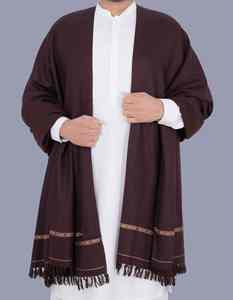 Men's Elegant Wool <b>Shawl</b>-Winter Warm Breathable 300g Traditional Solid Color <b>Wrap</b> From India & Pakistan - Product Image 2