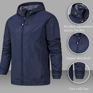 Men's Waterproof Biker Jacket for Winter Quality <b>Windbreaker</b> Raincoat for Hiking <b>Camping</b> Baseball Climbing Outdoor Activities - Product Image 3