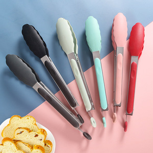 Pinzas de Cocina de Silicona Antiadherentes de Grado Alimenticio de 9 Pulgadas, de Acero Inoxidable con Bloqueo, Aptas para Lavavajillas, para Servir Ensaladas y Barbacoa - Product Image 1