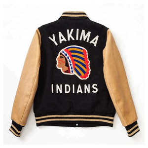 Chaqueta bomber de cuero de lana para hombre, bordado personalizado, uniforme universitario, chaqueta elegante y cálida, directo de fábrica OEM ODM - Product Image 2