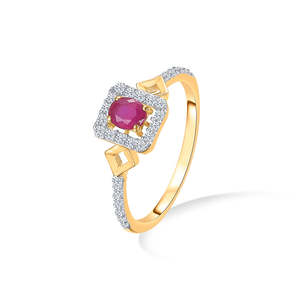 <b>Rose</b> Gold Plated Gemstone <b>Ring</b> for Women Trendy 18K Style - Product Image 3