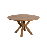 Mesa de comedor redonda de madera de mango