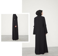 Nouvel arrivage de caftan de style arabe de Dubaï Abaya noire pour femmes robe musulmane traditionnelle à manches longues respirante pour l'extérieur