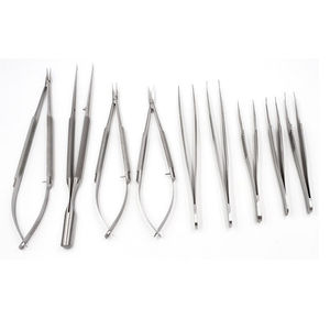 Instrument médical Castroviejo, porte-aiguille micro-ophtalmique, forceps réutilisable, outils chirurgicaux manuels de classe II, CE, acier inoxydable MOL - Product Image 1