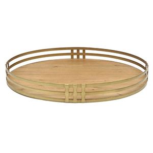 Plateau en bois de style américain avec poignées en métal Décoration de service Bocal en verre pour plateaux de fruits secs Rangement de bonbons personnalisés Bocaux et plateau en verre - Product Image 2