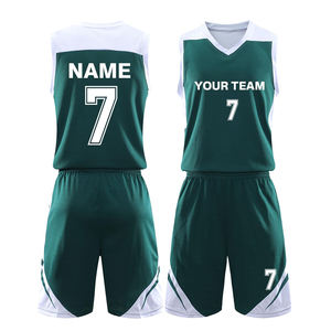 Dernier modèle Uniformes de basket-ball en polyester 100% pour jeunes, vêtements de sport à sublimation, ensemble maillot et short de basket-ball - Product Image 1