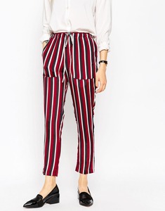 Pantalones de pierna ancha rectos de viento informales relajados a rayas nuevos de verano personalizados al por mayor pantalones casuales de señora - Product Image 1