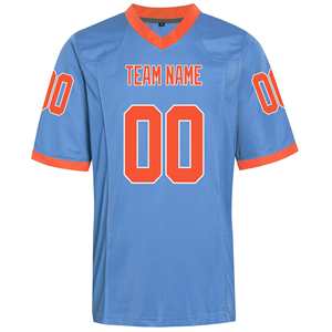 Maillot de football américain personnalisé avec logo et nom d'équipe, imprimé par transfert thermique, manches courtes, respirant, séchage rapide, unisexe - Product Image 2