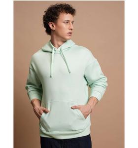 Fabrication en gros de sweats à capuche surdimensionnés pour hommes, coton mélangé 350 g/m², impression numérique, doublure en polaire pour l'hiver - Product Image 5