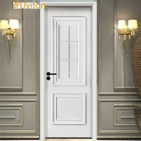 Portes intérieures de villa de luxe en gros de Chine, en chêne et noyer, couleur bois naturel, style minimaliste, décoration intérieure