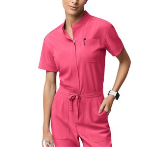 ชุดทางการแพทย์สำหรับผู้หญิงชุดเสื้อแขนสั้นคอวีและกางเกงจ็อกเกอร์มีกระเป๋าหรือพยาบาล & เจ้าหน้าที่ดูแลสุขภาพ - Product Image 2