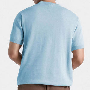 Nouveau T-shirt pour homme en coton 100% de haute qualité personnalisé 2025, coupe ample, design tricoté, qualité supérieure - Product Image 5