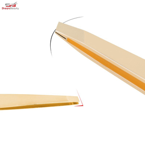 Gold Stainless Steel Eye <strong>Brow</strong> Tweezers Set Slanted Tip Pointed Eyebrow <strong>Scissors</strong> for Beauty <strong>Use</strong> - Product Image 4