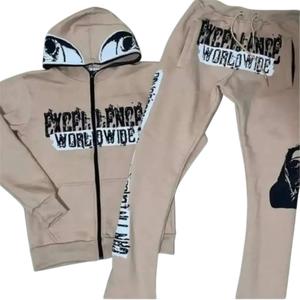 Pantalons de survêtement à capuche Jogger Sets Cargo Pants Tracksuits Ensemble de survêtements unisexe 2 pièces Sweat-shirt et jogging pour homme Ensemble de survêtement - Product Image 2