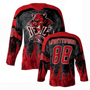 Maillot de hockey sur glace unisexe personnalisé de haute qualité, respirant, à séchage rapide, grande taille, avec logo personnalisé pour le hockey sur glace - Product Image 4