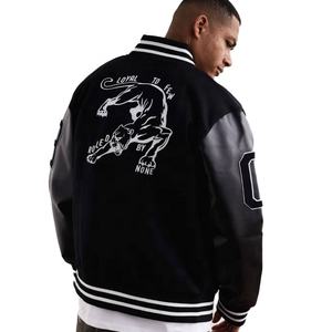 Chaquetas Varsity Bordadas Personalizadas para Hombre, 100% Lana, Estilo Vintage, Resistentes al Viento, para Invierno - Product Image 4