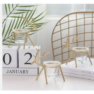 Bougeoir en renne noir Bougeoir décoratif festif de première qualité des fabricants et des fournisseurs - Product Image 3