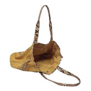 Bolso de mano de cuero de gamuza auténtica de estilo vintage, serpiente de pitón texturizada, borla de cuero genuino, fabricación de proveedores indios superiores - Product Image 6