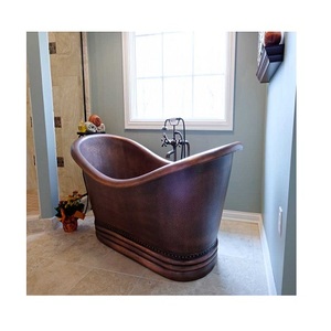 Bañera de baño de cobre de diseño clásico, bañera de baño de forma personalizada de calidad superior del mejor exportador de la India - Product Image 4