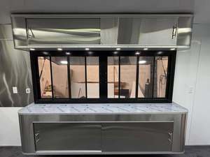 Remorque alimentaire commerciale entièrement équipée, camion de restauration mobile économique pour restaurant et boulangerie, en métal, 4 roues, capacité 10 personnes - Product Image 3