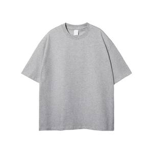 Manufacturer wholesale unisex heavyweight <b>plain</b> blank round collar short sleeves <b>oversized</b> high quality custom Men's <b>T</b>-<b>Shirts</b> - Product Image 2