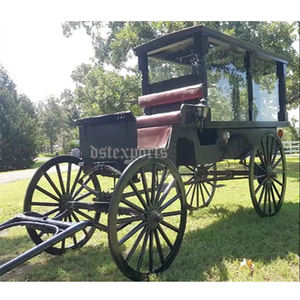 Carruaje de caballos negros victorianos para funeral Carruaje de caballos de ataúd negro clásico Carruaje de caballos negro Coche fúnebre/Carruaje de ataúd EE. UU. - Product Image 1