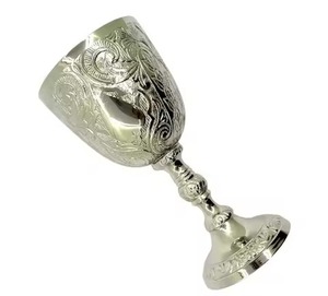 Gobelet à vin fait à la main tasse à boire en métal de luxe avec un design rond élégant pour banquet de mariage célébration fête cadeau ensemble - Product Image 1