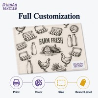 100% Baumwolle Geschirrtücher Farm-to-Table Eier & Milch Rustikaler Landhausstil Küchentücher 40x60cm