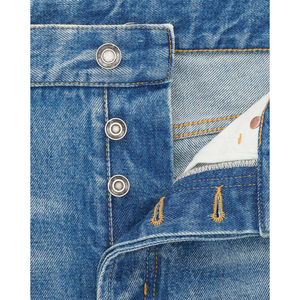 กางเกงยีนส์ขายาวสำหรับผู้ชายกางเกงผ้าฝ้ายเอวสูงระบายอากาศได้ดีทรงหลวมลำลอง - Product Image 6