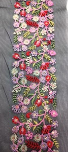 Écharpes en dentelle personnalisées délicates en organza pour broderie châles vêtements de mariage d'affaires garniture en dentelle brodée personnalisée - Product Image 3