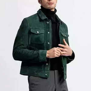 Venta al por mayor de chaqueta de cuero genuino de moda con estilo para los hombres de alta calidad cómodo Casual Street Wear chaquetas de invierno de los hombres - Product Image 3