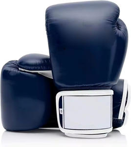 Gants de boxe de qualité supérieure savamment fabriqués à la main en cuir de vache véritable avec fonction extensible fabriqués au Pakistan - Product Image 6