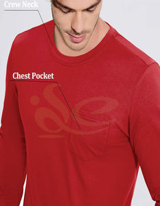 Logo personnalisé T-shirt à col rond pour hommes en coton épais coupe ajustée 100% coton respirant anti-rides manches longues Streetwear - Product Image 4