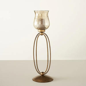 Conception moderne unique rustique contemporaine de bougeoir en métal pour les espaces de Noël - Product Image 3