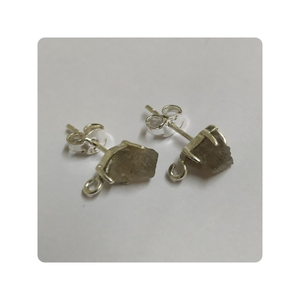 Quartz fumé olive à facettes Charm en argent 925 Lunette artisanale Liens de pierres précieuses dans un cadre en argent sterling - Product Image 6