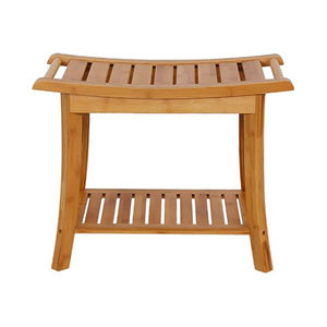 tabouret de salle de bain en bois de teck fabriqué en Indonésie - Product Image 1