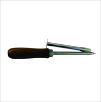 1CHARISMATECH Canule trocar en acier de 2 cm x 5 mm avec poignée métallique de 5 mm, instruments vétérinaires manuels pour chevaux
