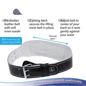 Ceinture de musculation renforcée pour la salle de sport et le fitness, offrant un confort, une stabilité et une sécurité maximum - Product Image 6