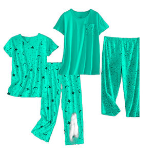 Lady 2pcs Designer Inspired Leopard Pattern Cotton Pajama Tank Top Soft Nighty Home Clothes for Women's SleepwearS - Product Image 6