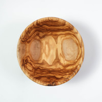 Bol à salade classique en bois d'olivier artisanal, durable et respectueux de l'environnement, par ArtisRaw