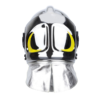 Casque de pompier ignifuge DoubleSafe, résistant aux flammes, argenté, réglable, pour la sécurité et les secours