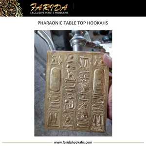 Nueva Llegada, Cachimba de Lujo Hecha a Mano con Acabado en Latón Egipcio de Alta Calidad, Diseño Mini Faraónico para Mesa - Product Image 3